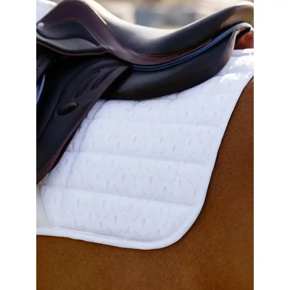 Lemieux 3D Mesh Self-Cool Eurojump Square White-Saddle Pads-Lemieux-White-Small/Medium-Horsey Shopping