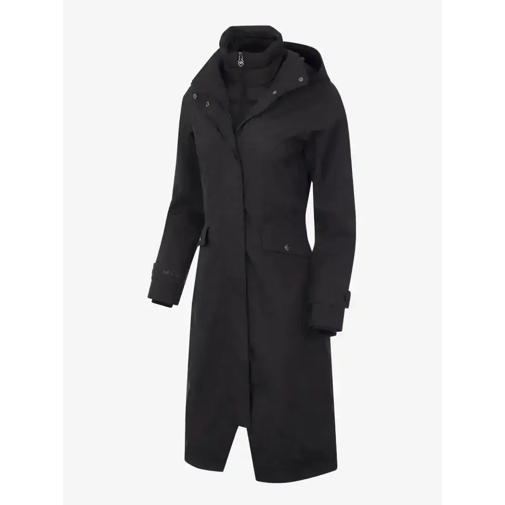 Lemieux Amelie Waterproof Lightweight Riding Coat Black-Outdoor Coats & Jackets-Lemieux-UK 6-Black-Horsey Shopping