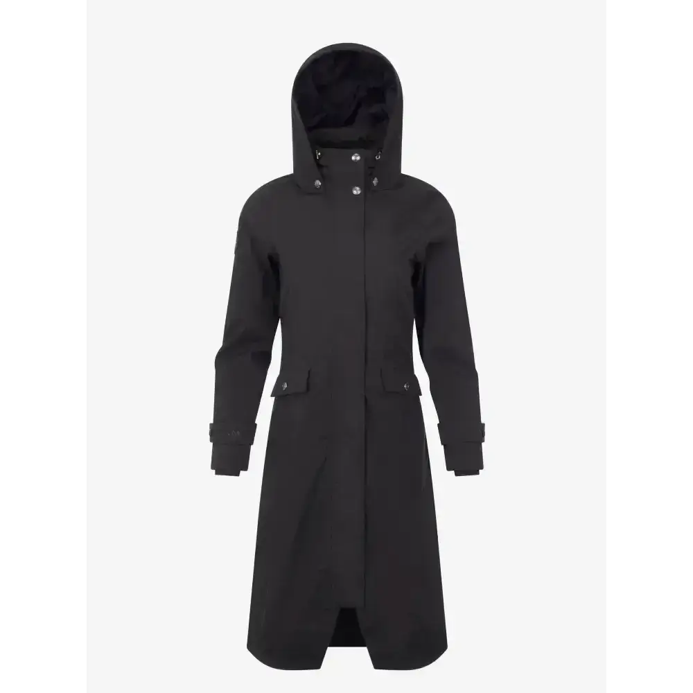Lemieux Amelie Waterproof Lightweight Riding Coat Black-Outdoor Coats & Jackets-Lemieux-UK 6-Black-Horsey Shopping