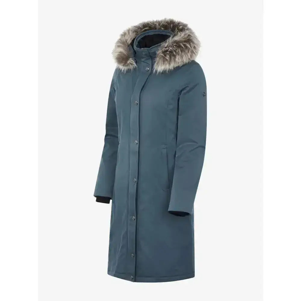 Lemieux Anya Waterproof Riding Coat Petrol-Outdoor Coats & Jackets-Lemieux-UK 8-Petrol-Horsey Shopping