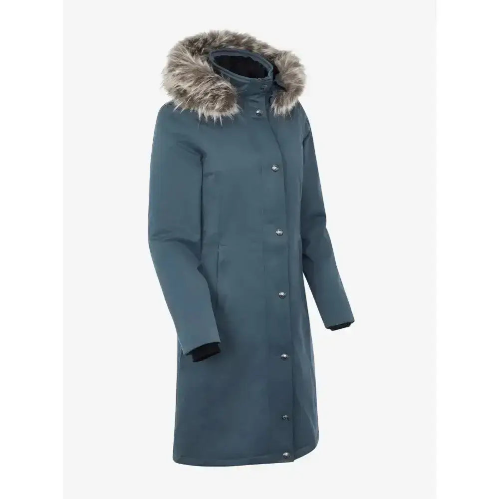 Lemieux Anya Waterproof Riding Coat Petrol-Outdoor Coats & Jackets-Lemieux-UK 8-Petrol-Horsey Shopping