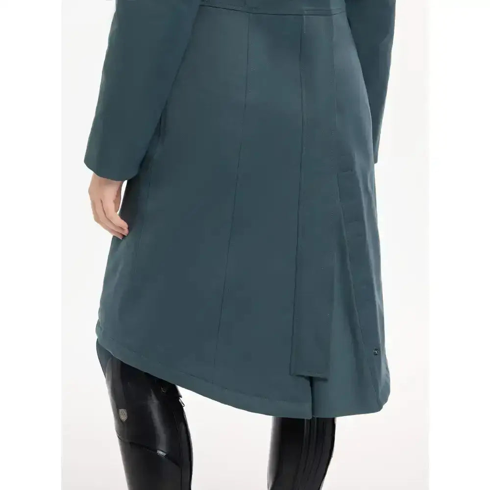Lemieux Anya Waterproof Riding Coat Petrol-Outdoor Coats & Jackets-Lemieux-UK 8-Petrol-Horsey Shopping