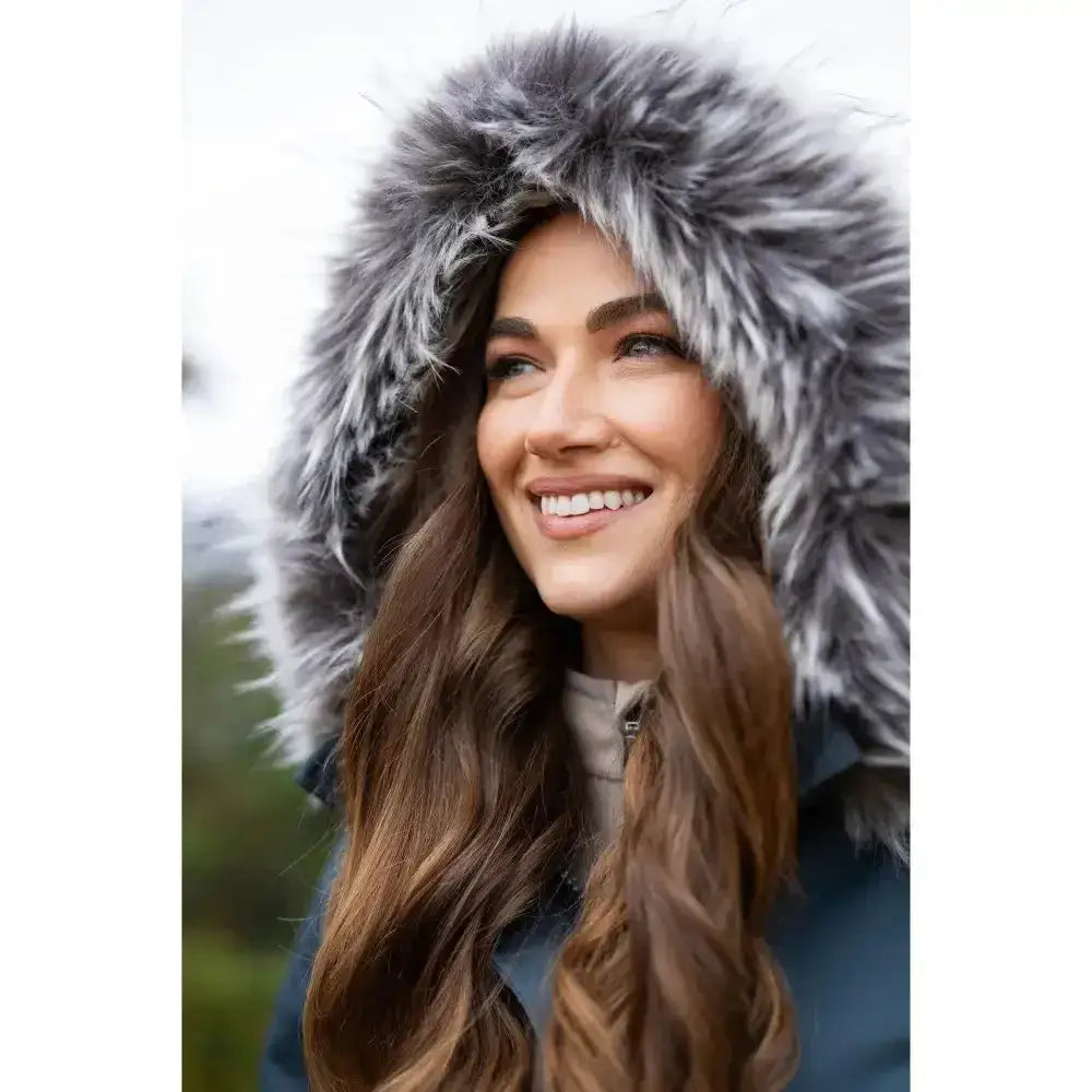 Lemieux Anya Waterproof Riding Coat Petrol-Outdoor Coats & Jackets-Lemieux-UK 8-Petrol-Horsey Shopping