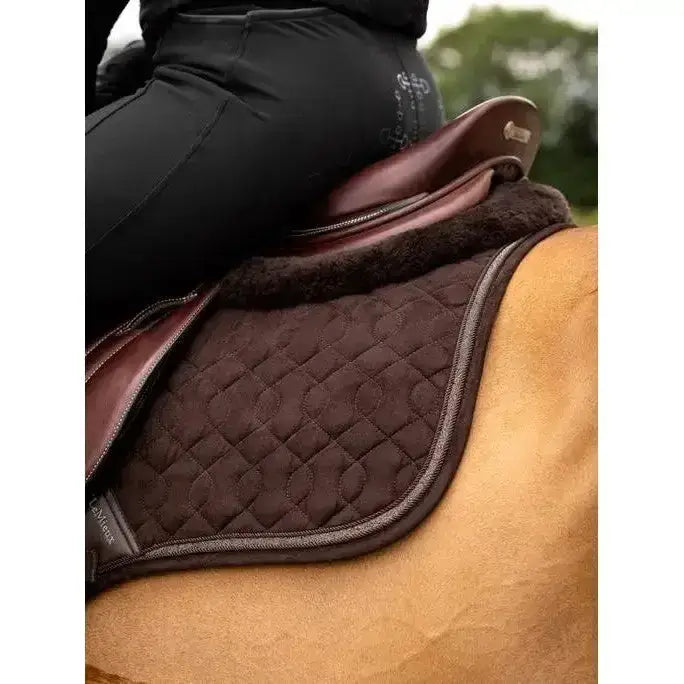 Lemieux Crystal Suede Close Contact Square Brown-Saddle Pads-Lemieux-Small/Medium-Brown-Horsey Shopping