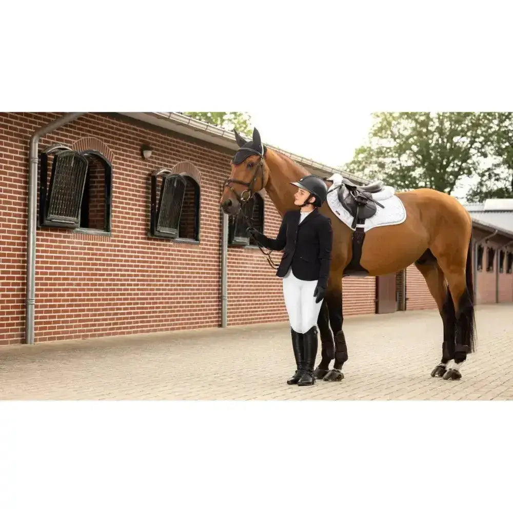 Lemieux Crystal Suede Close Contact Square White-Saddle Pads-Lemieux-Small/Medium-White-Horsey Shopping