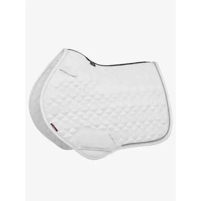 Lemieux Crystal Suede Close Contact Square White-Saddle Pads-Lemieux-Small/Medium-White-Horsey Shopping