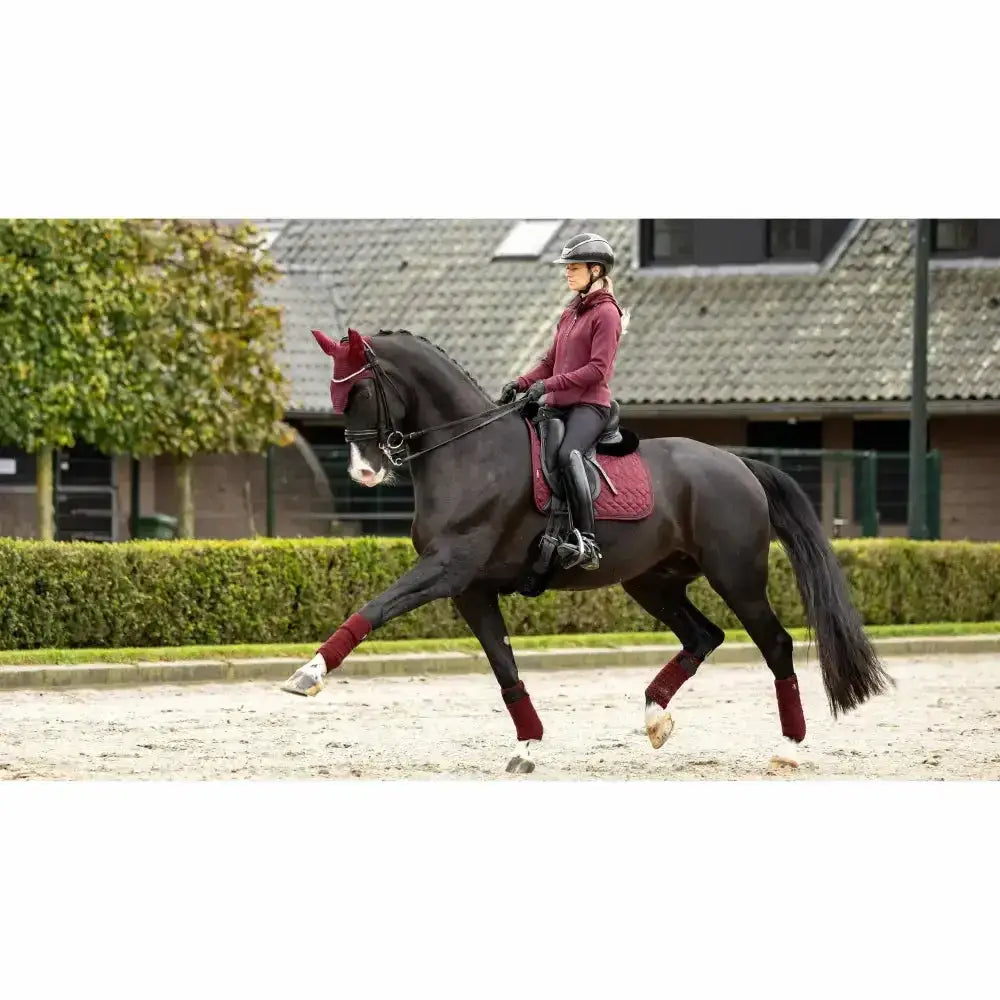 Lemieux Crystal Suede Dressage Pad Burgundy-Dressage Saddle Pads-Lemieux-Small/Medium-Horsey Shopping