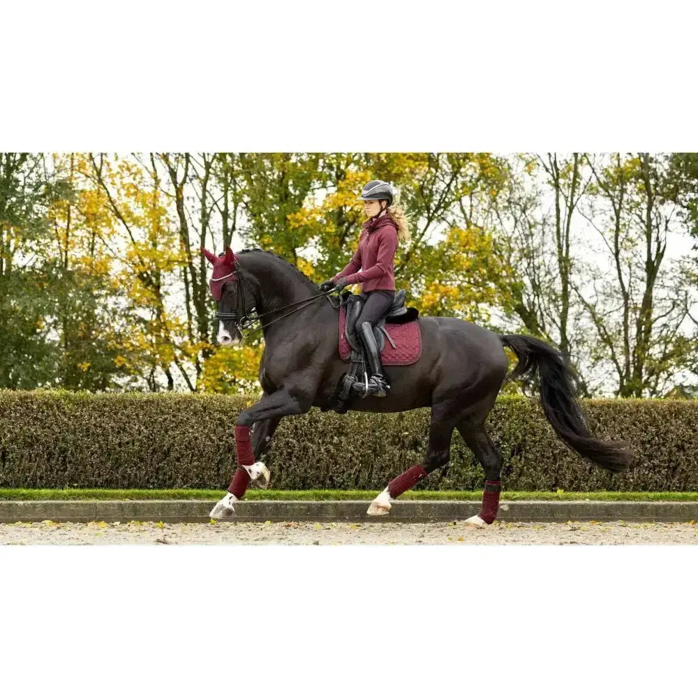 Lemieux Crystal Suede Dressage Pad Burgundy-Dressage Saddle Pads-Lemieux-Small/Medium-Horsey Shopping