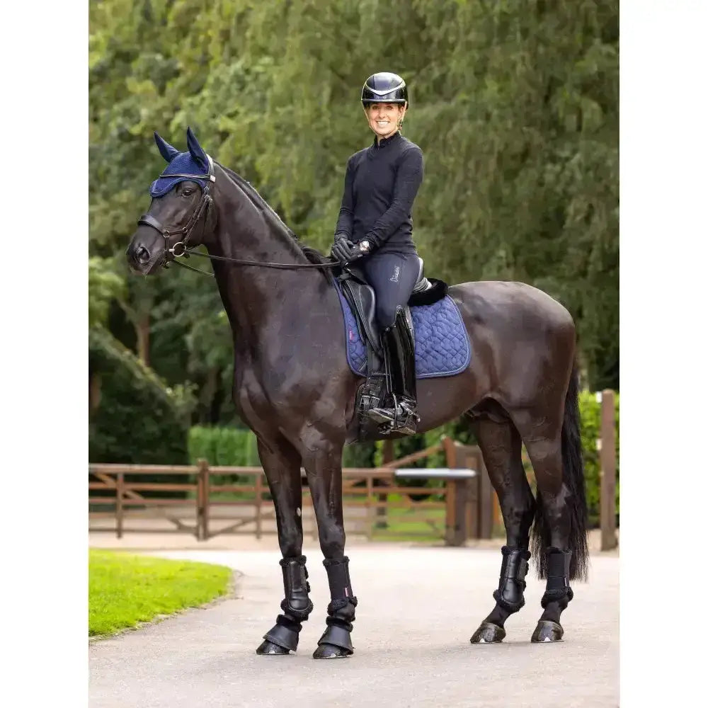 Lemieux Crystal Suede Dressage Pad Navy-Dressage Saddle Pads-Lemieux-Small/Medium-Horsey Shopping