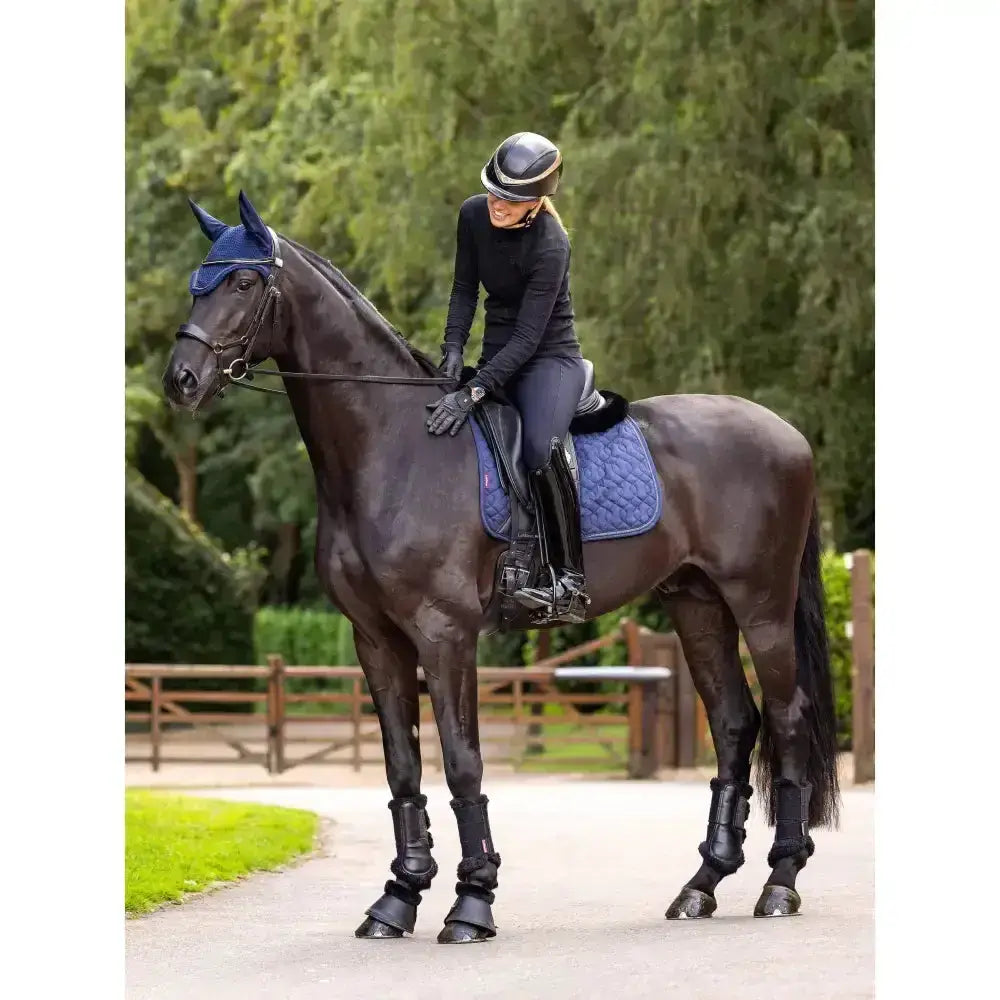 Lemieux Crystal Suede Dressage Pad Navy-Dressage Saddle Pads-Lemieux-Small/Medium-Horsey Shopping