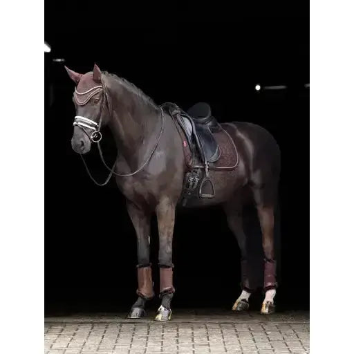 Lemieux Crystal Suede Dressage Square Brown-Dressage Saddle Pads-Lemieux-Small/Medium-Brown-Horsey Shopping