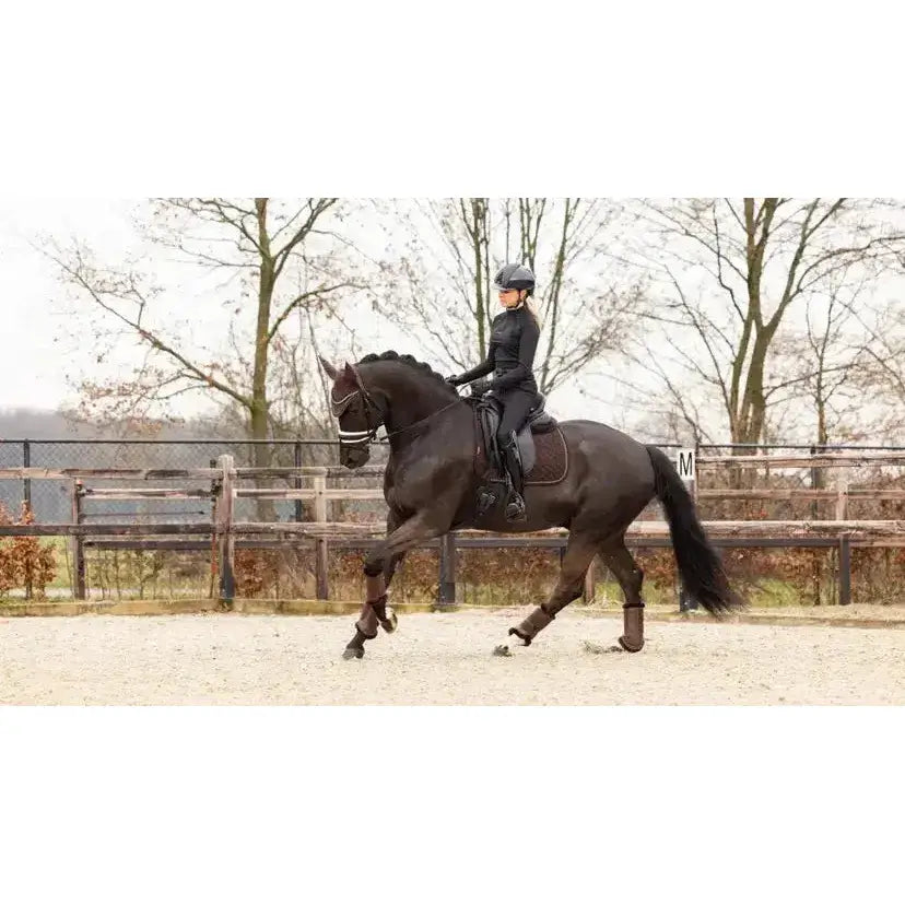 Lemieux Crystal Suede Dressage Square Brown-Dressage Saddle Pads-Lemieux-Small/Medium-Brown-Horsey Shopping