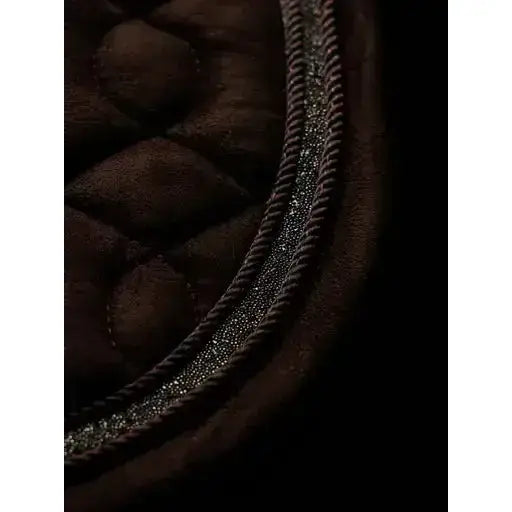Lemieux Crystal Suede Dressage Square Brown-Dressage Saddle Pads-Lemieux-Small/Medium-Brown-Horsey Shopping