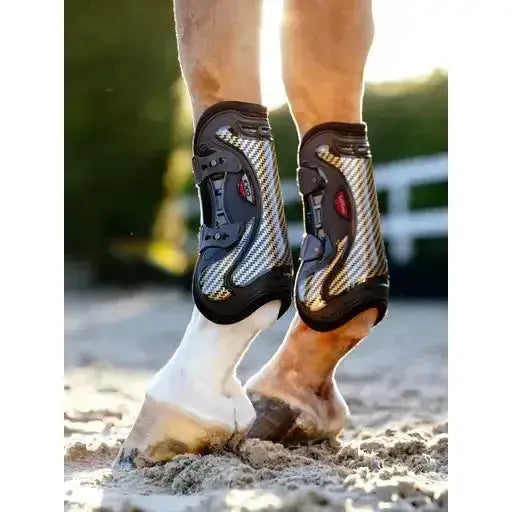 Lemieux Exo-Flex® Tendon Boot Brown/Gold-Tendon Boots-Lemieux-Medium-Brown/Gold-Horsey Shopping
