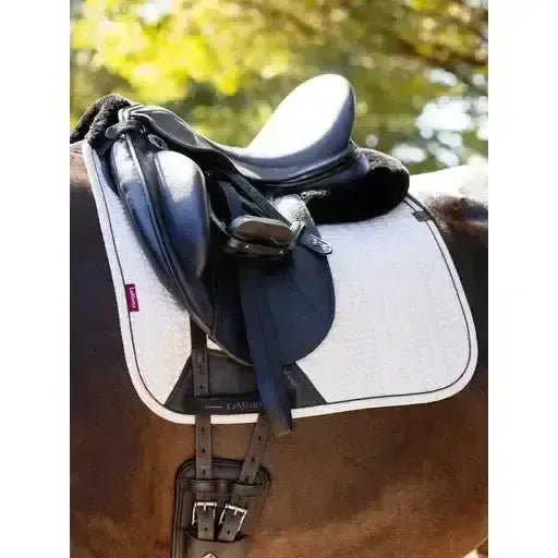 Lemieux Finesse Dressage Square Stone-Dressage Saddle Pads-Lemieux-Stone-Small/Medium-Horsey Shopping