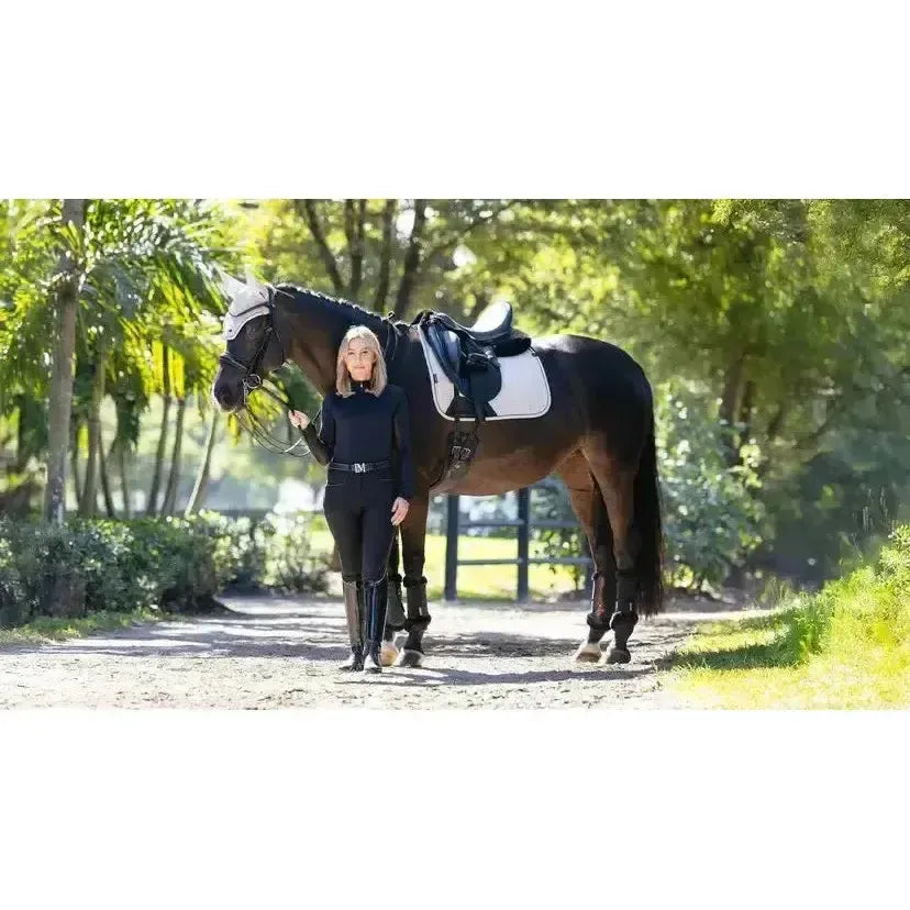Lemieux Finesse Dressage Square Stone-Dressage Saddle Pads-Lemieux-Stone-Small/Medium-Horsey Shopping