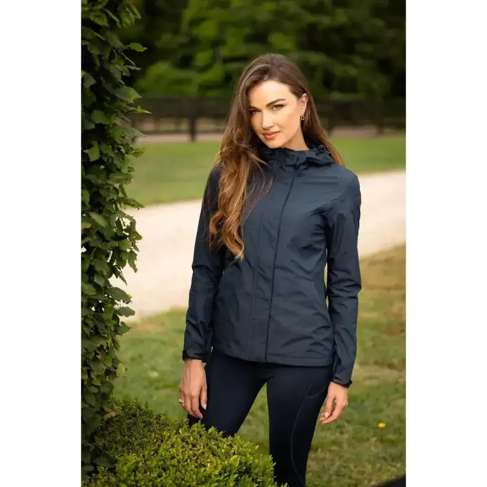 Lemieux Isla Short Waterproof Jacket Navy-Outdoor Coats & Jackets-Lemieux-6-Horsey Shopping