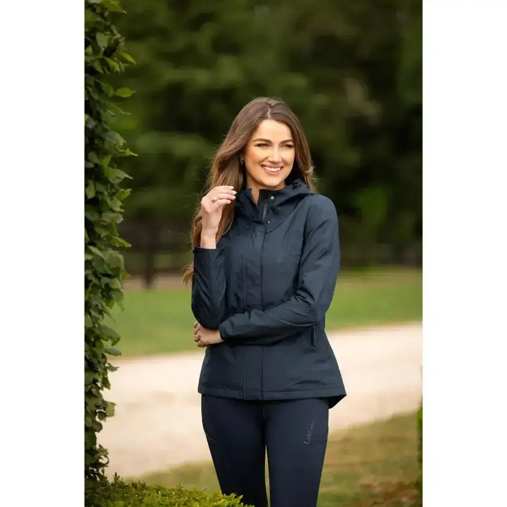 Lemieux Isla Short Waterproof Jacket Navy-Outdoor Coats & Jackets-Lemieux-6-Horsey Shopping