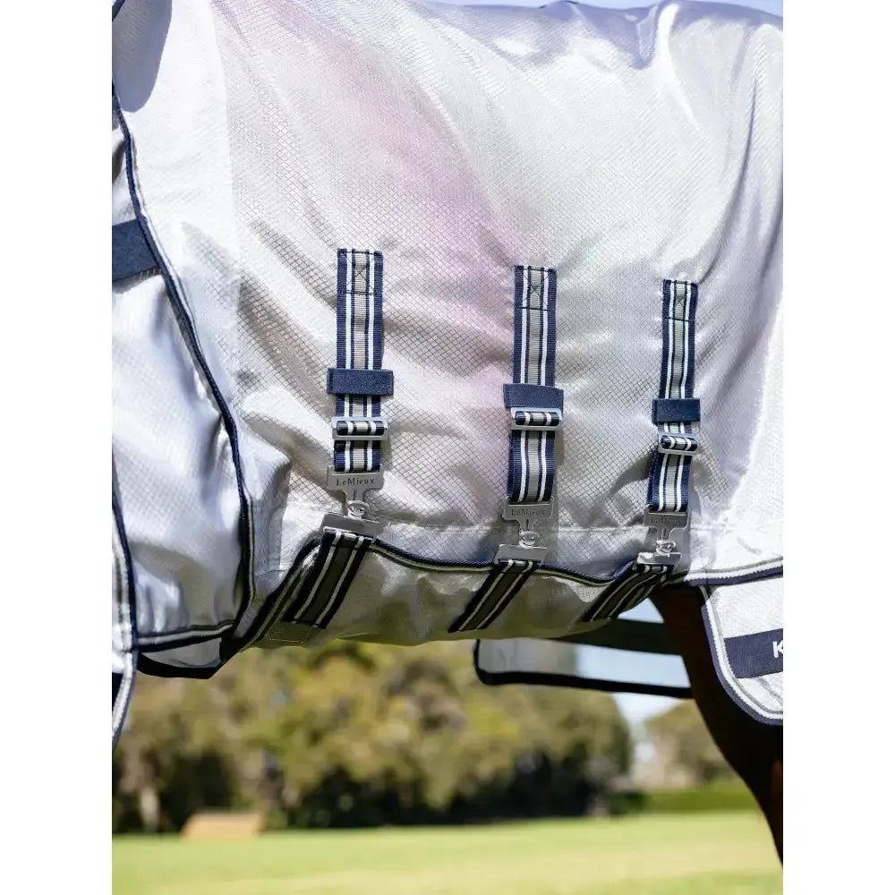 Lemieux Kudos AeroGuard Fly Rug Silver-Fly Rugs-Lemieux-Silver-4'9"-Horsey Shopping