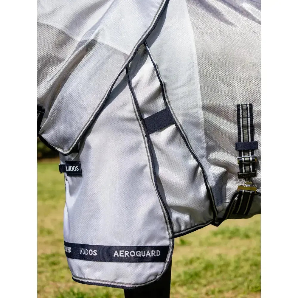 Lemieux Kudos AeroGuard Fly Rug Silver-Fly Rugs-Lemieux-Silver-4'9"-Horsey Shopping