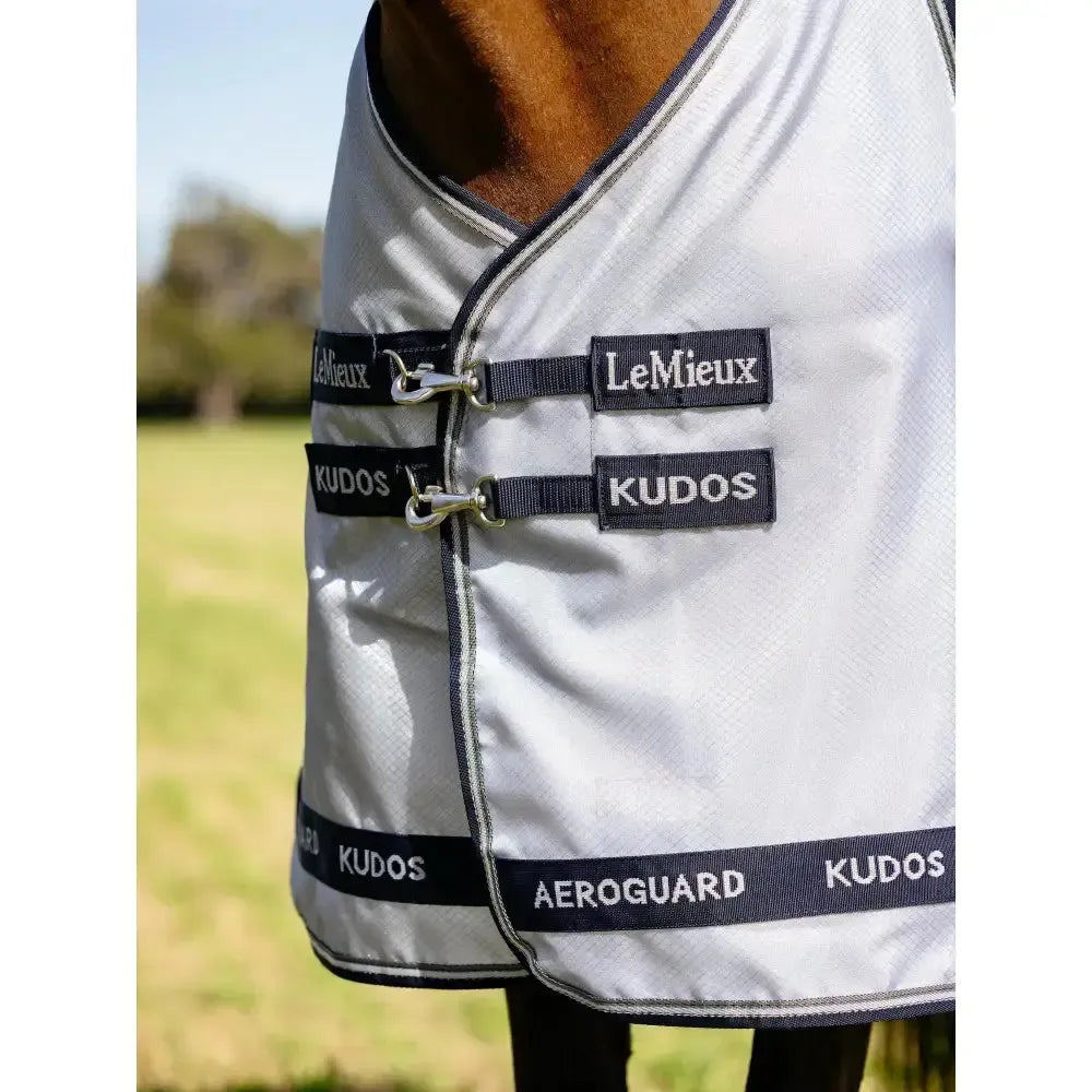 Lemieux Kudos AeroGuard Fly Rug Silver-Fly Rugs-Lemieux-Silver-4'9"-Horsey Shopping