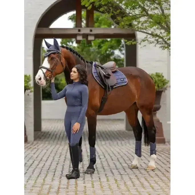 Lemieux Loire Classic Close Contact Square Dusk Blue-Saddle Pads-Lemieux-Dusk Blue-Large-Horsey Shopping