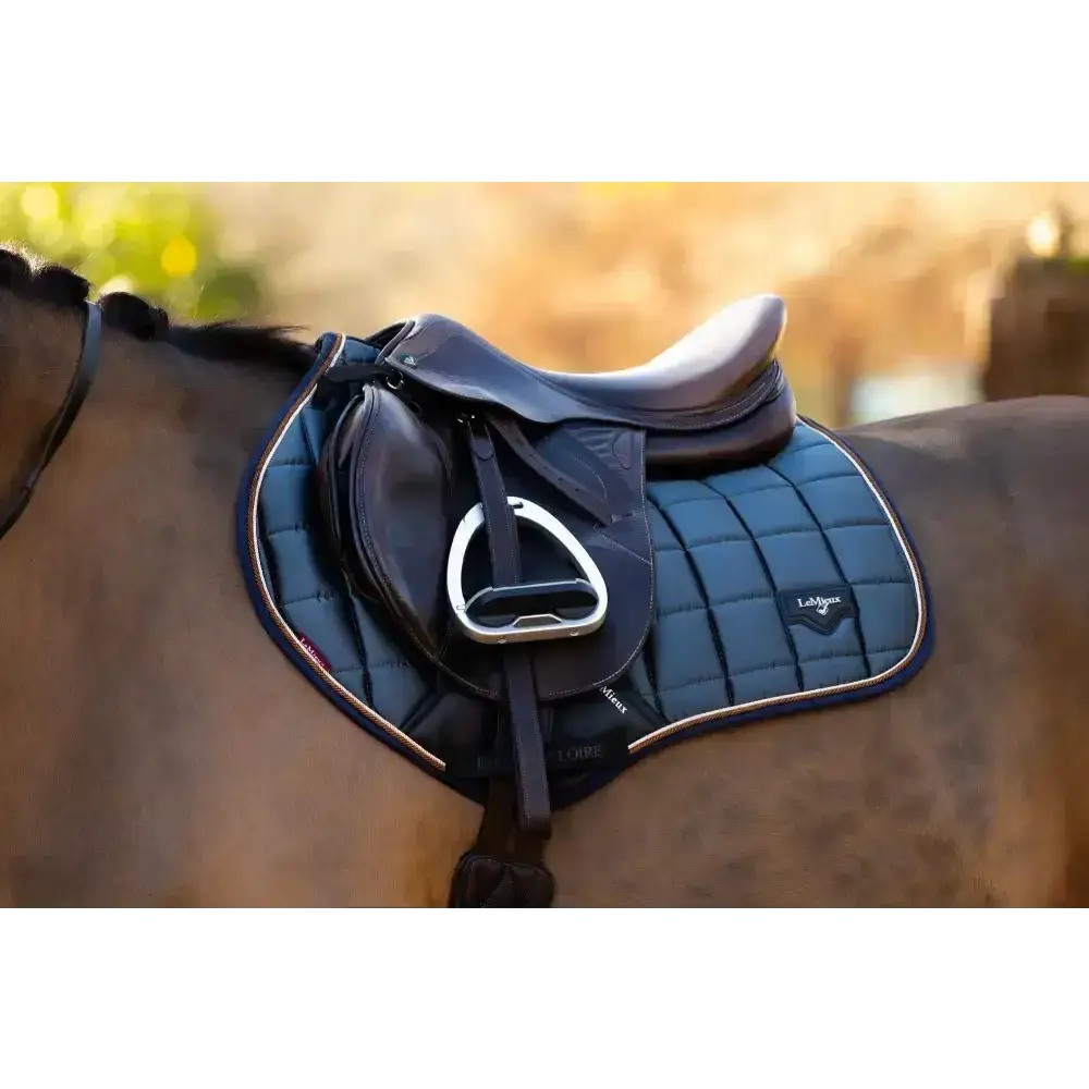 Lemieux Loire Classic Close Contact Square Petrol-Saddle Pads-Lemieux-Small/Medium-Petrol-Horsey Shopping