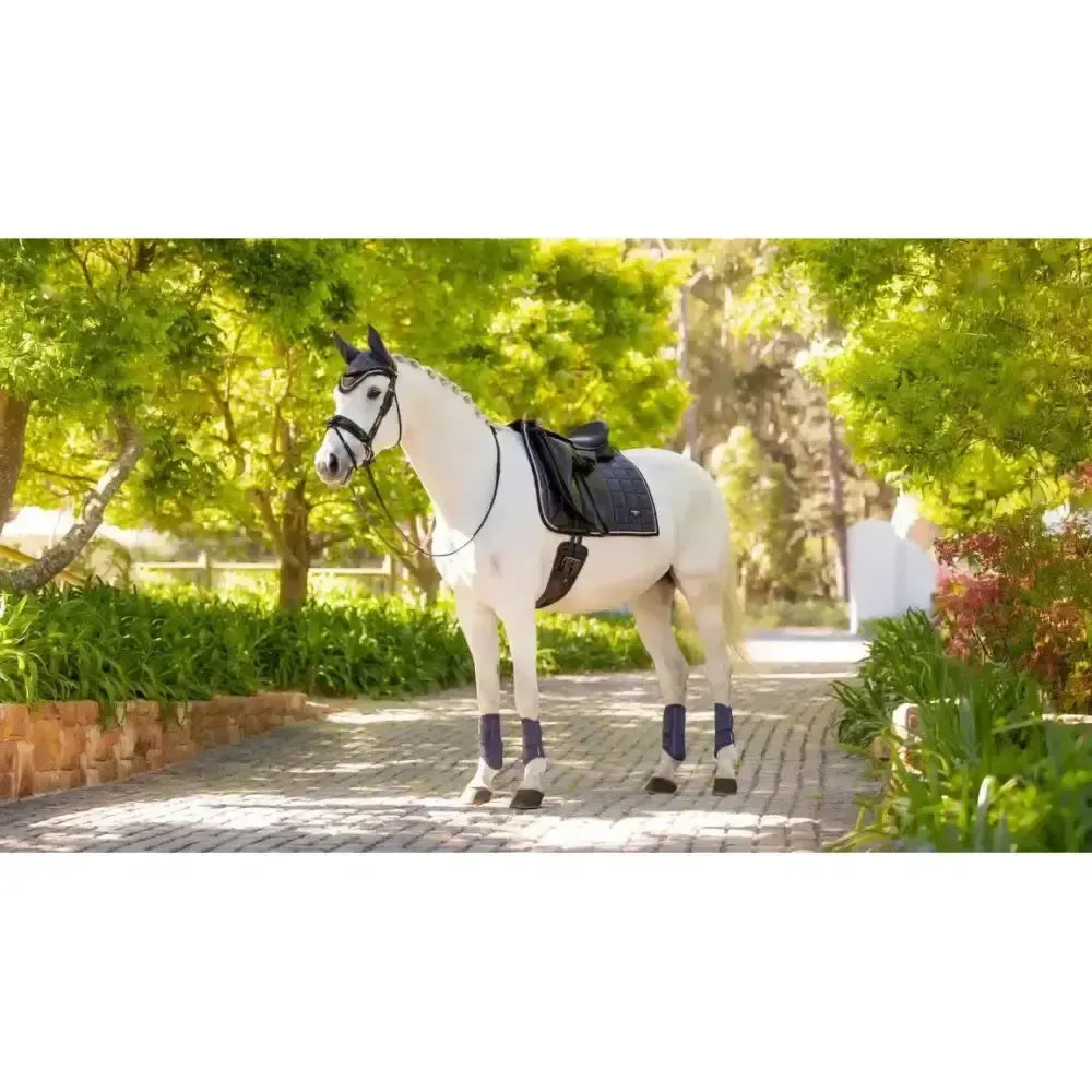 Lemieux Loire Classic Dressage Square Dusk Blue-Dressage Saddle Pads-Lemieux-Dusk Blue-Small/Medium-Horsey Shopping