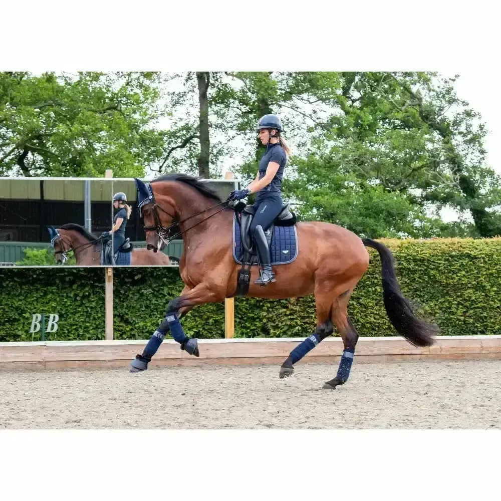 Lemieux Loire Classic Dressage Square Twilight Navy-Dressage Saddle Pads-Lemieux-Twilight Navy-Small/Medium-Horsey Shopping