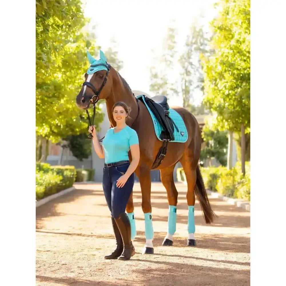 Lemieux Loire Memory Dressage Square Azure-Dressage Saddle Pads-Lemieux-Large-Azure-Horsey Shopping