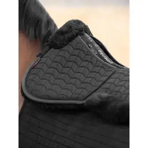 Lemieux Merino+ ProSorb 2 Pocket Half Pad Black/Black-Corrective Saddle Pads-Lemieux-Medium-Black/Black-Horsey Shopping