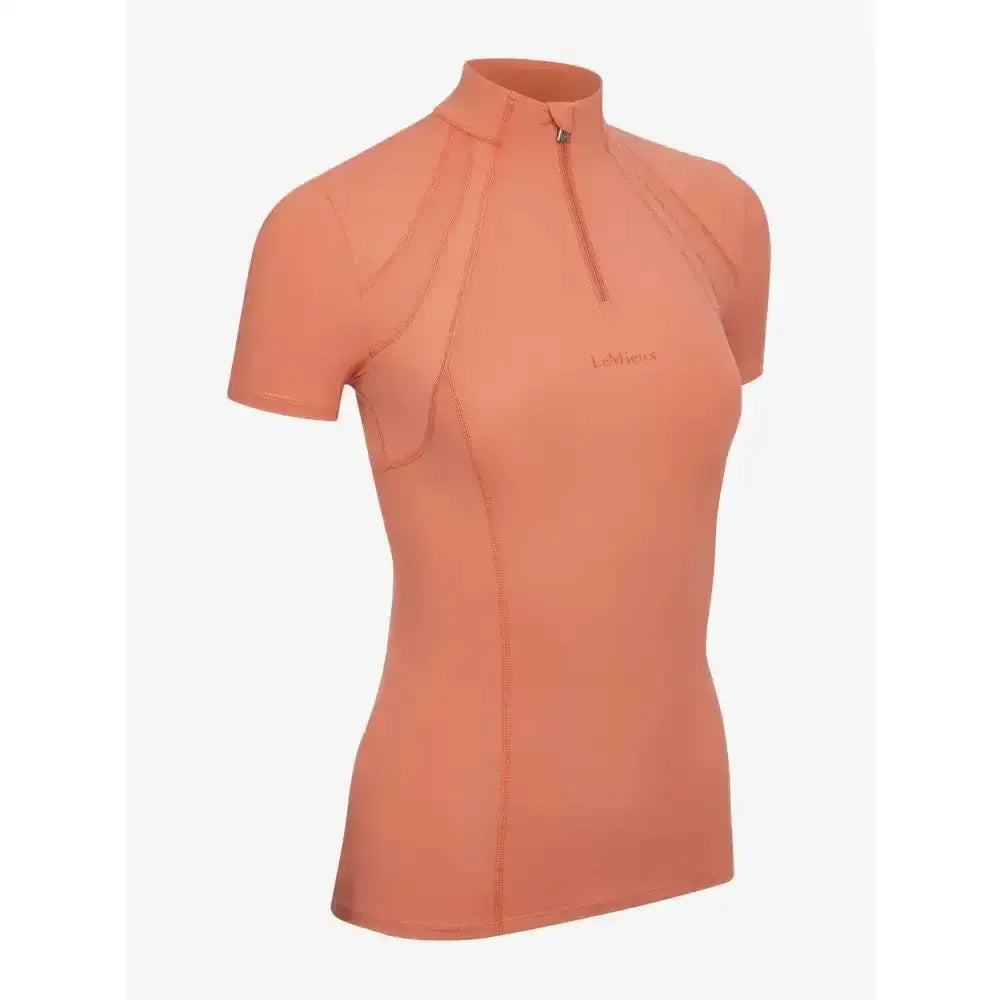 Lemieux Mia Mesh Short Sleeve Base Layer Apricot-Base Layers-Lemieux-16-Horsey Shopping