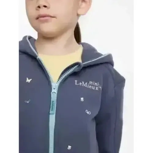 Lemieux Mini Charlie Zip Through Dusk Blue-Hoodies-Lemieux-Dusk Blue-3-4 years-Horsey Shopping