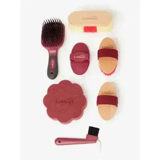 LeMieux Mini Grooming Set Red Red One Size Grooming Kits