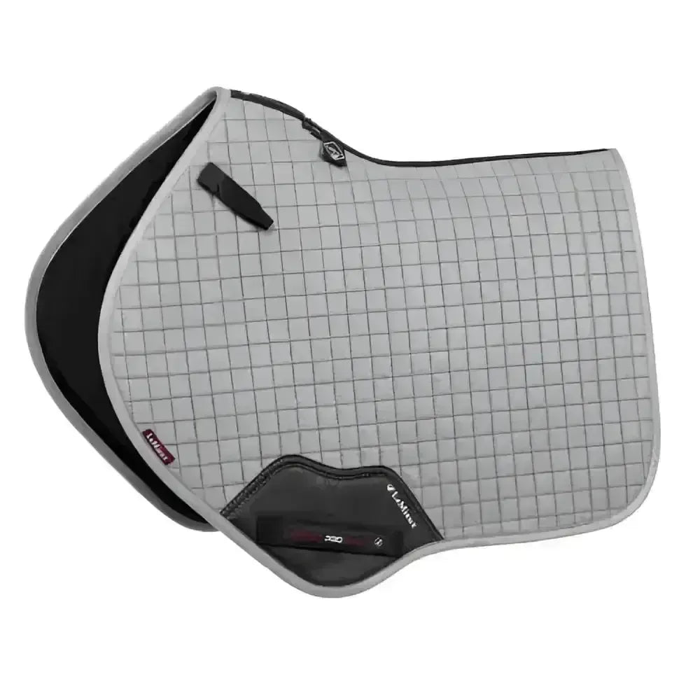 Lemieux Prosport Suede Close Contact Square Grey-Saddle Pads-Lemieux-Large-Horsey Shopping