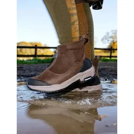 Lemieux Trex Waterproof Zip Boots Brown-Short Yard Boots-Lemieux-UK4-Brown-Horsey Shopping