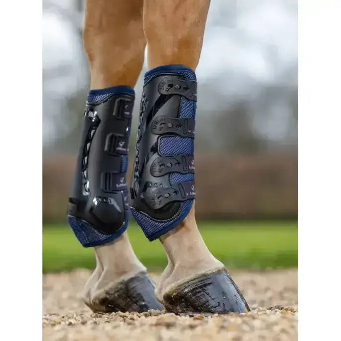 Lemieux Ultra Mesh Snug Boots Front Dark Navy-Tendon Boots-Lemieux-Medium-Dark Navy-Horsey Shopping