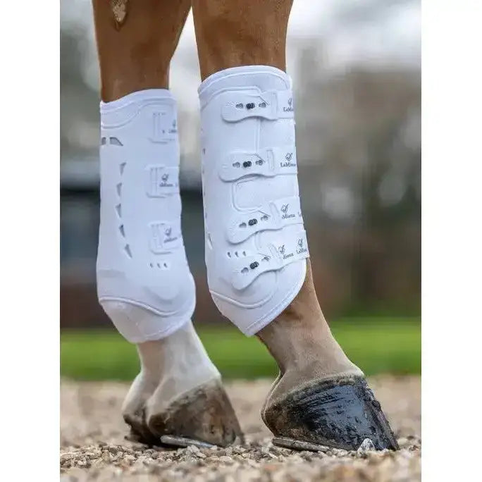 Lemieux Ultra Mesh Snug Boots Hind White-Tendon Boots-Lemieux-Medium-White-Horsey Shopping