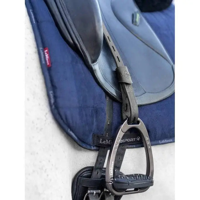 LeMieux Vector Close Contact Stirrup Leather Black 60cm Black Stirrup Leathers