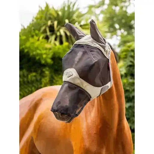 Lemieux Visor-Tek Full Fly Mask Fern-Fly Masks-Lemieux-X Small-Horsey Shopping