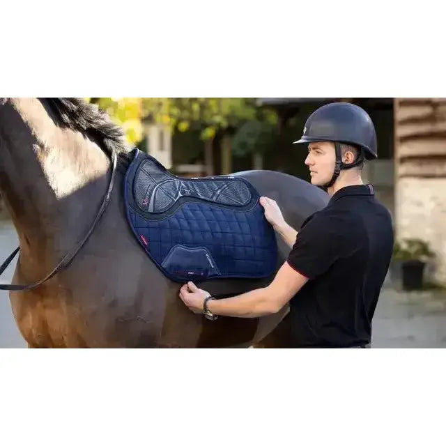 Lemieux X-Grip Silicone EuroJump Square Navy-Saddle Pads-Lemieux-Large-Navy-Horsey Shopping
