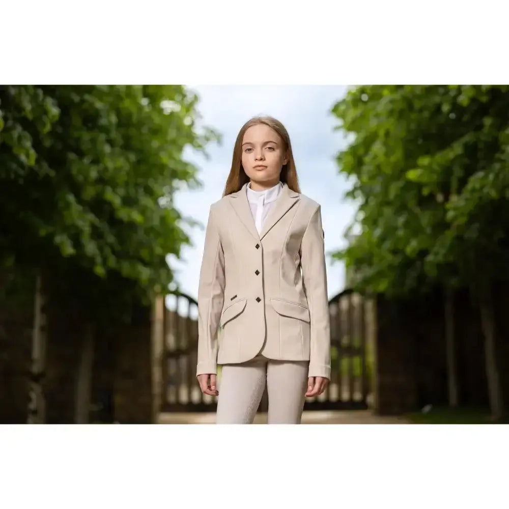 Lemieux Young Rider Kennedy Show Jacket Stone-Show Jackets-Lemieux-Stone-7-8 years-Horsey Shopping