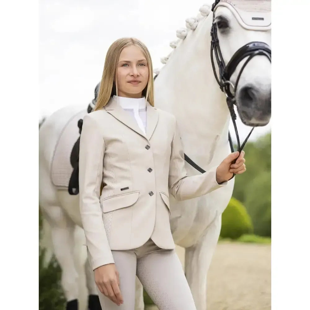Lemieux Young Rider Kennedy Show Jacket Stone-Show Jackets-Lemieux-Stone-7-8 years-Horsey Shopping