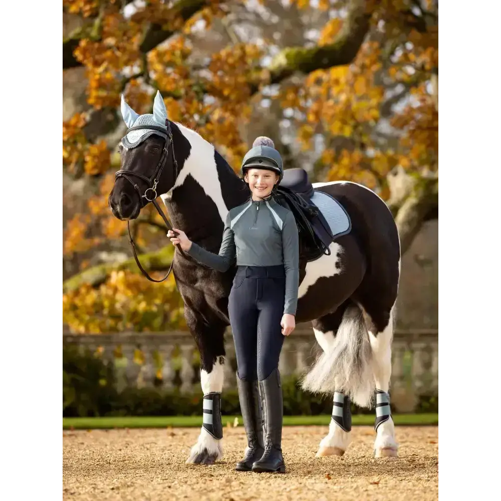 Lemieux Young Rider Mia Mesh Base Layer Petrol-Base Layers-Lemieux-7-8 years-Petrol-Horsey Shopping