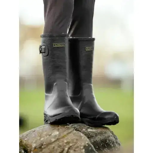Lemieux Young Rider Wellies Black-Wellington Boots-Lemieux-UK Child 13-Black-Horsey Shopping