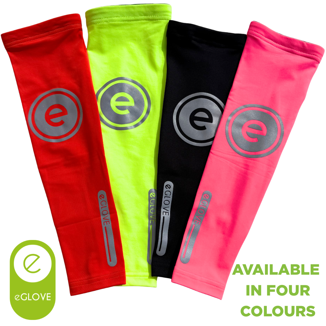 eGLOVE Hi-Vis Armsleeves – Fluoro Pink | Reflective Running Arm Warmers
