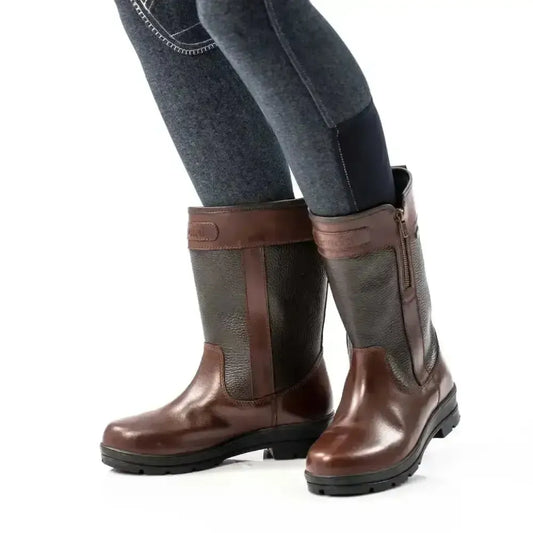 Brogini Abruzzo Mid-Calf Country Boots-Country Boots-Brogini Footwear-(10.5) 45-Brown-Horsey Shopping