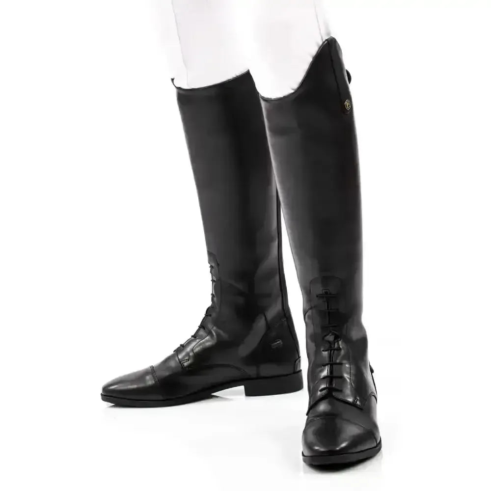 Brogini Albareto Easy-Care Field Boots-Long Riding Boots-Brogini Footwear-(4.5) 37 SLIM-Black-Horsey Shopping