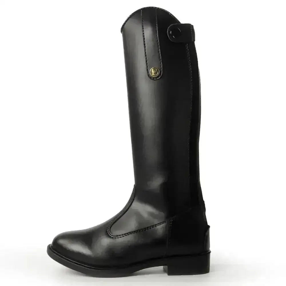 Brogini Modena Piccino Synthetic Long Black Junior Riding Boots-Long Riding Boots-Brogini Footwear-28-Horsey Shopping