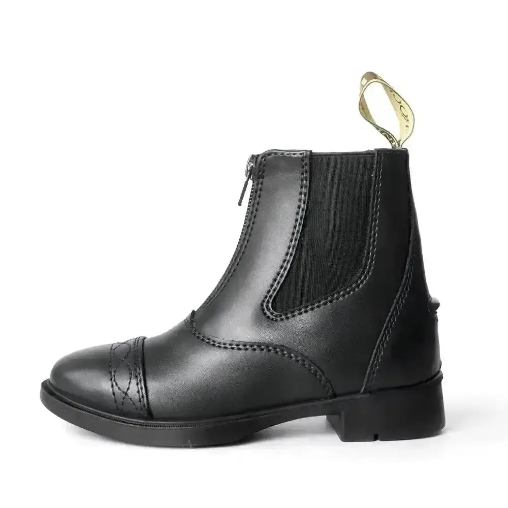 Brogini Tivoli Paddock Boots - Junior-Short Riding Boots-Brogini Footwear-BLACK-28 EU / 9-Horsey Shopping